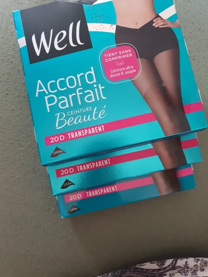Lot 3 collant WELL accord parfait noir, taille 4 - photo numéro 4