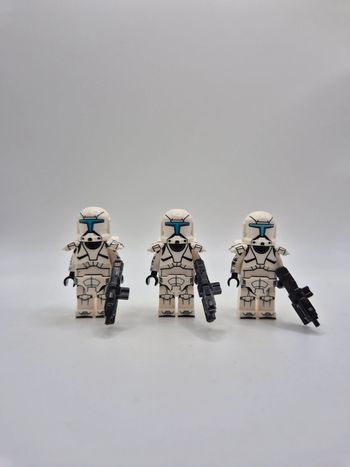 Figurines type lego 3 clones blanc star wars