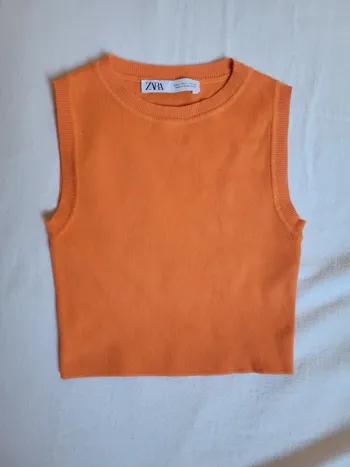 Débardeur Orange Zara