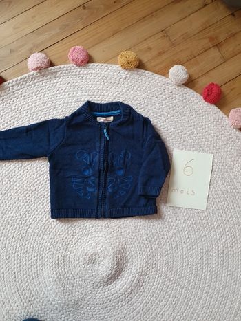 gilet zippé 6 mois