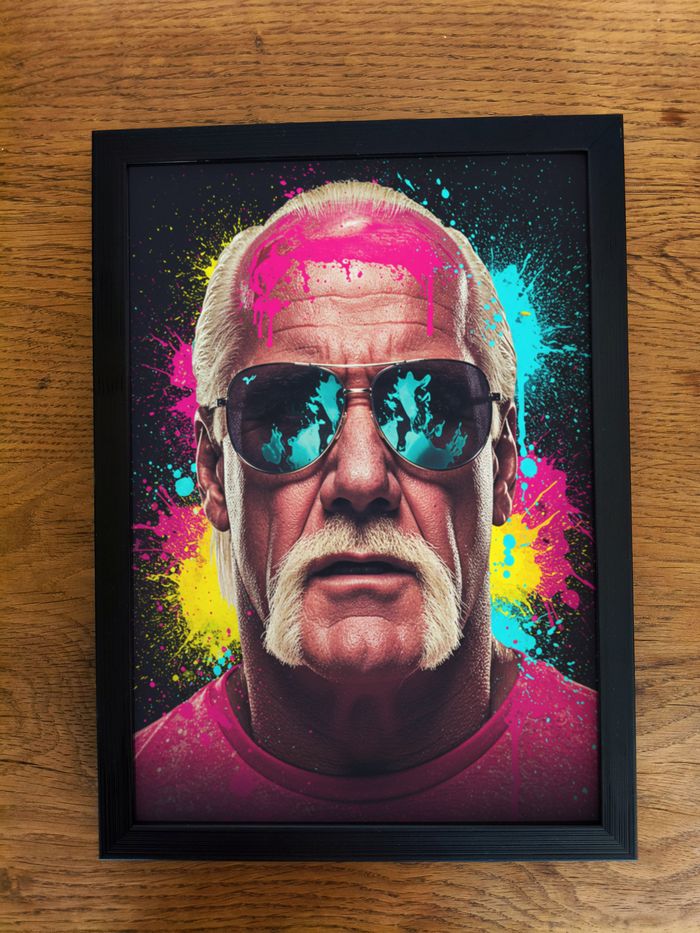 Poster Affiche A4 (21 × 29,7 cm) pop art fluo – Déco murale inspirée de l’univers catch rétro - photo numéro 3