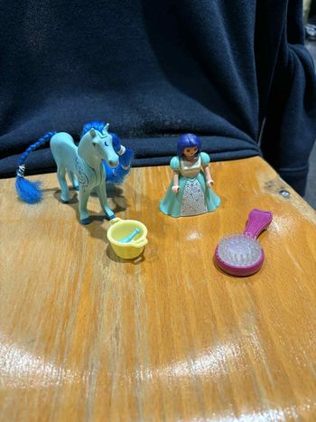 Princesse playmobil avec sa licorne et accessoires