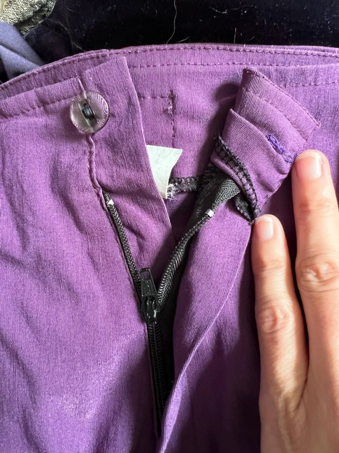 Pantalon moulant violet Officecore vintage made in France Whmisical - Taille S/M - photo numéro 5
