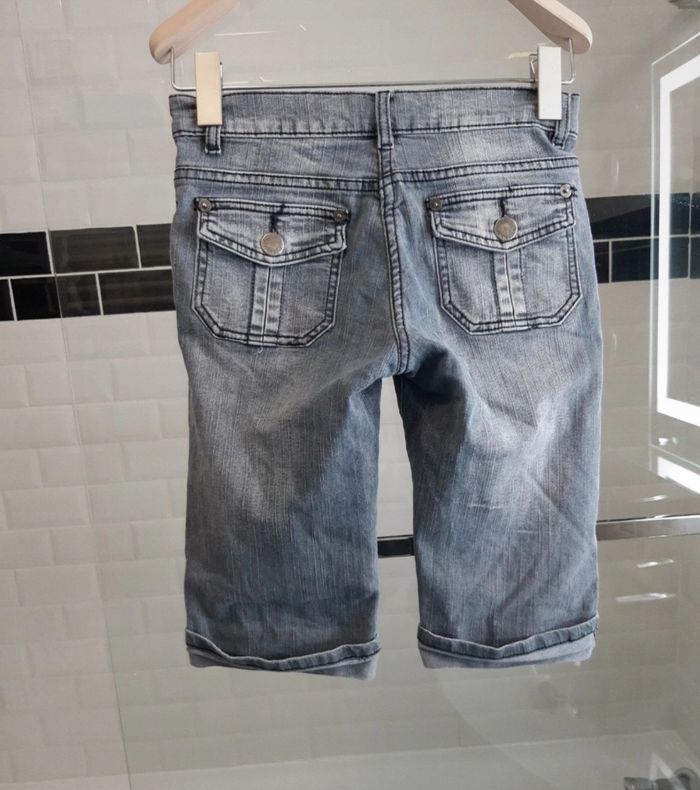 Pantacourt en jean fille xs - photo numéro 4