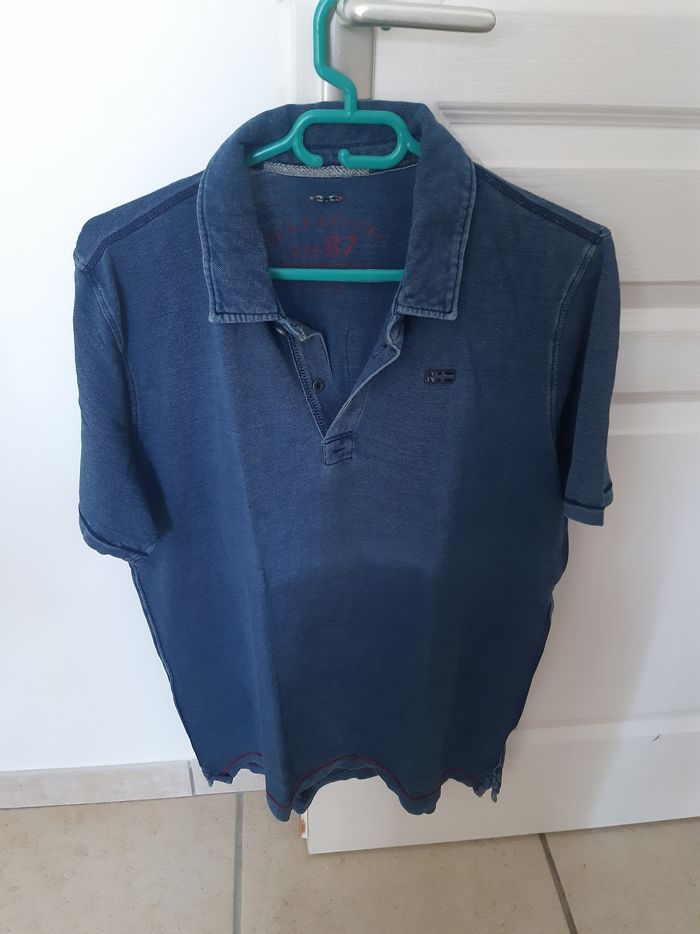 Polo manches courtes bleu marine / taille L / Napapijri