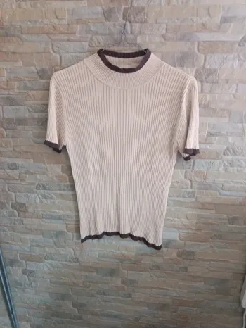 T-shirt soie beige Scottage 40