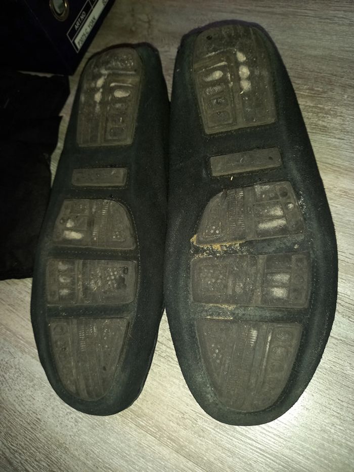 mocassin noir en cuir emilio frateli  pointure 42 - photo numéro 3