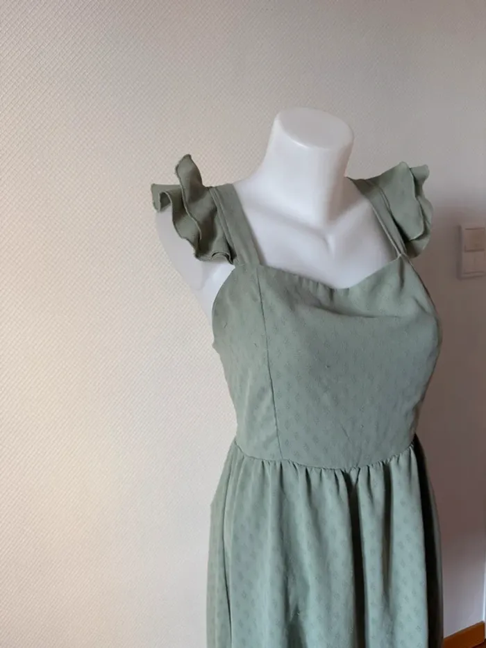 Robe d’été en très bon état Shein verte taille L - photo numéro 2
