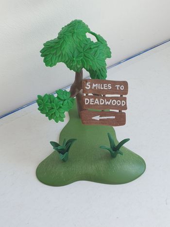 Massif playmobil avec pancarte