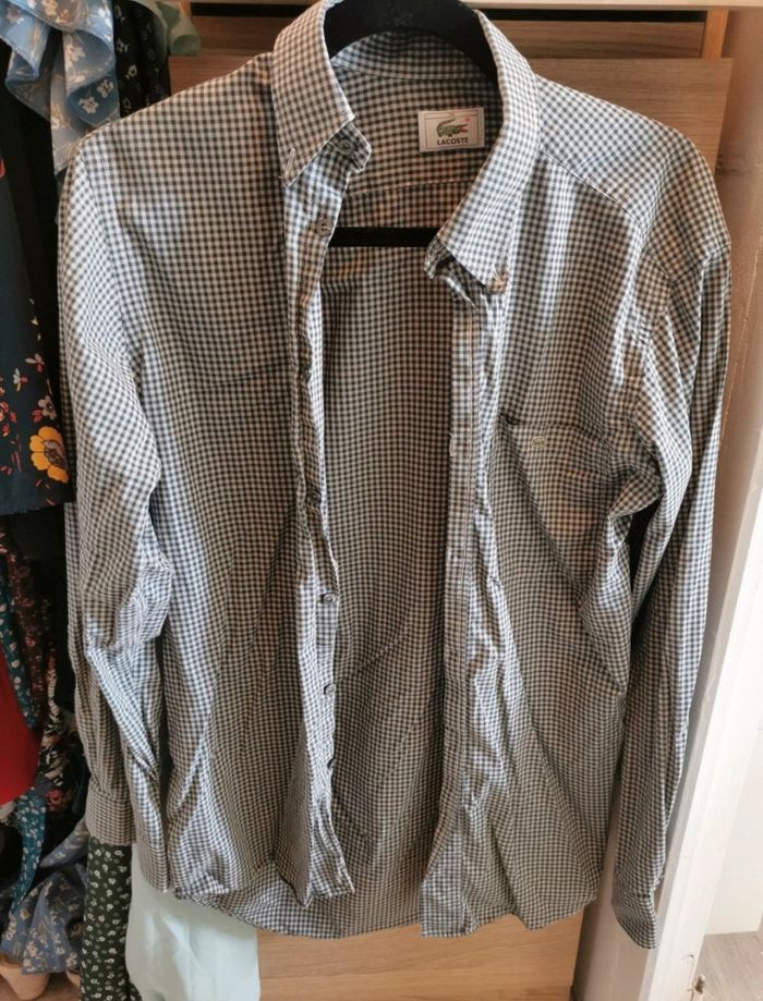 Chemise à carreaux lacoste