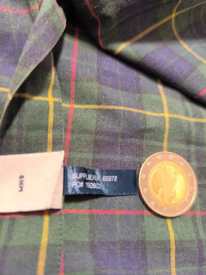 Chemisette à carreaux - Ralph Lauren - Classic Fit - Logo brodé rouge - Vert, bleu - Taille XXXL - photo numéro 9