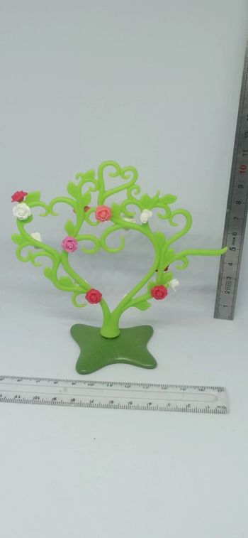 Arbre arbuste en forme de cœurs avec roses playmobil
