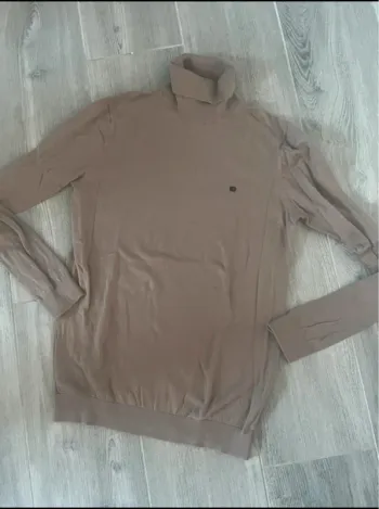 Pull col roulé marron Teddy Smith M homme