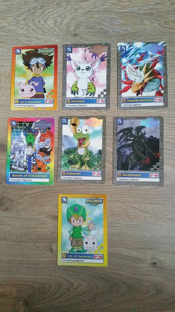 Lot de 7 cartes anglaises