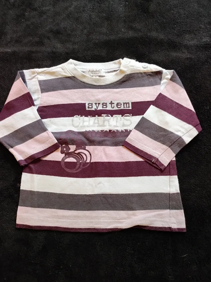 Lot 5 t-shirt manches longues 9 mois - photo numéro 5