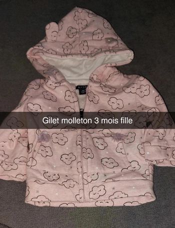Gilet zip capuche bébé fille 3 mois kiabi