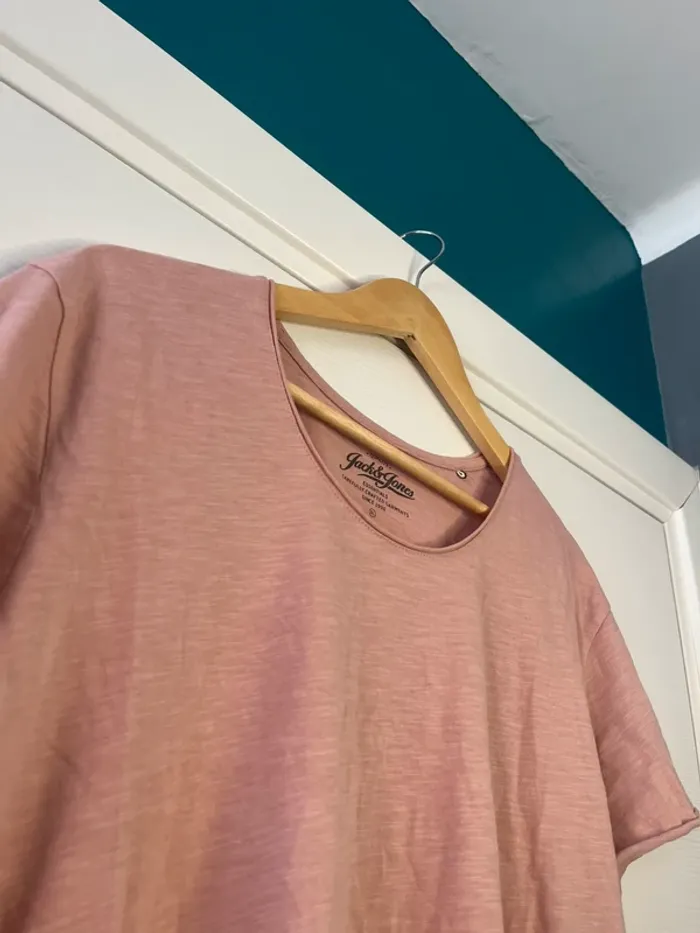 🔹 T-shirt Rose Pâle – Jack & Jones 🔹 - photo numéro 3