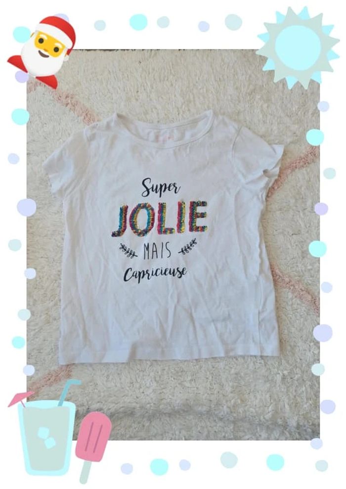 Tee shirt fille 6 ans blanc - photo numéro 3