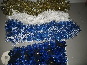 LOT DE 4 GUIRLANDES DE NOËL : 2 BLEU / 1 BLANCHE / 1 OR ET ARGENT - n°04