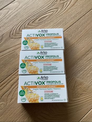 Activox Propoles 3 fois 20 comprimés à sucer neuf
