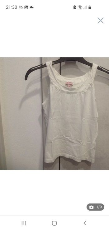 Top à bretelles / débardeur blanc 12 ans Monoprix Kids CFK