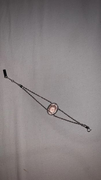 Bracelet Nina Ricci pierre taillée rose