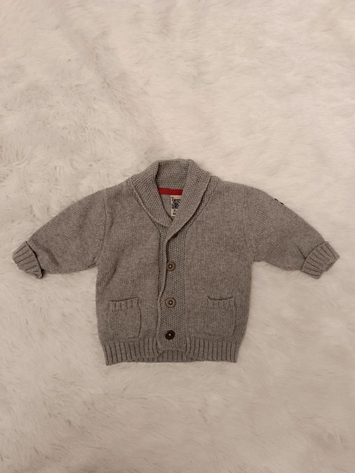 Cardigan - Gilet col châle T. 3 mois TAO