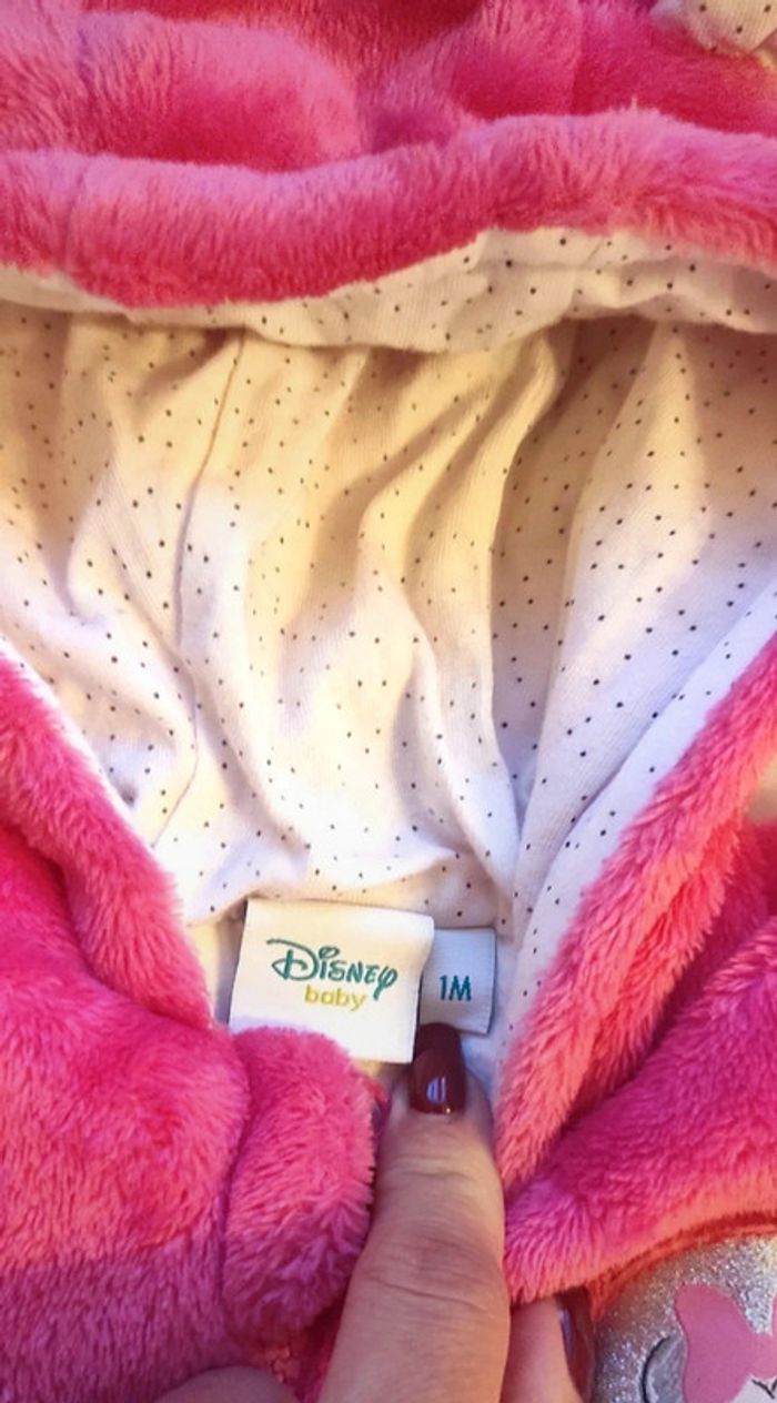 Combinaison Disney baby Minnie rose fuchsia polaire toute douce 1 mois - photo numéro 4