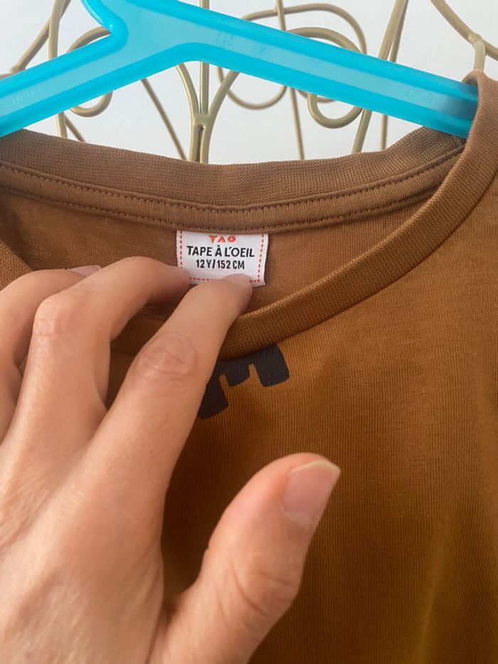 TEE shirt manche langue 12ans - photo numéro 5
