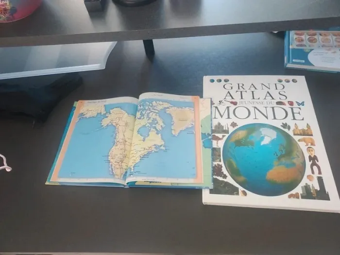 Livre grand atlas jeunesse du monde + nouvel atlas mondial - photo numéro 3