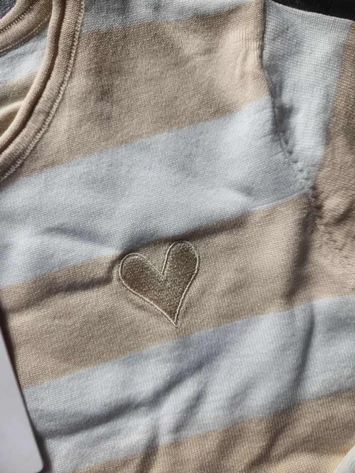 Pull léger beige et blanc 🩷 - photo numéro 3