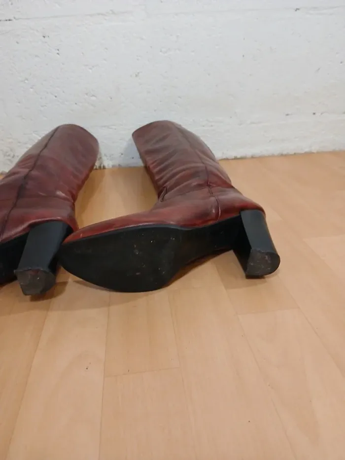 👢 Bottes Jonak bordeaux grenat – Pointure 39 – Bon état - photo numéro 13