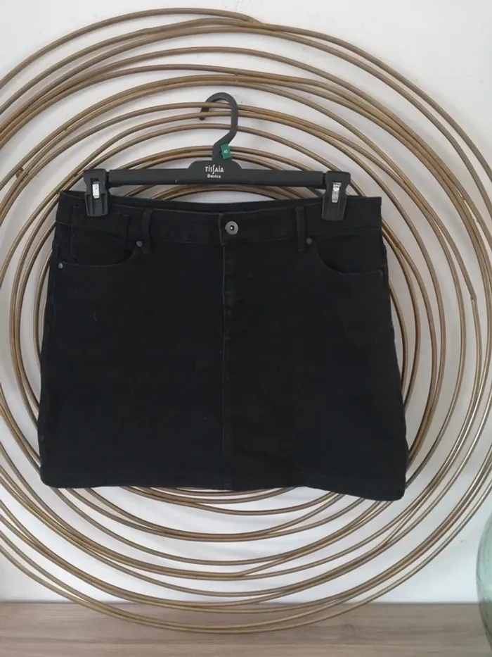 Jupe en jeans noire Kiabi T42