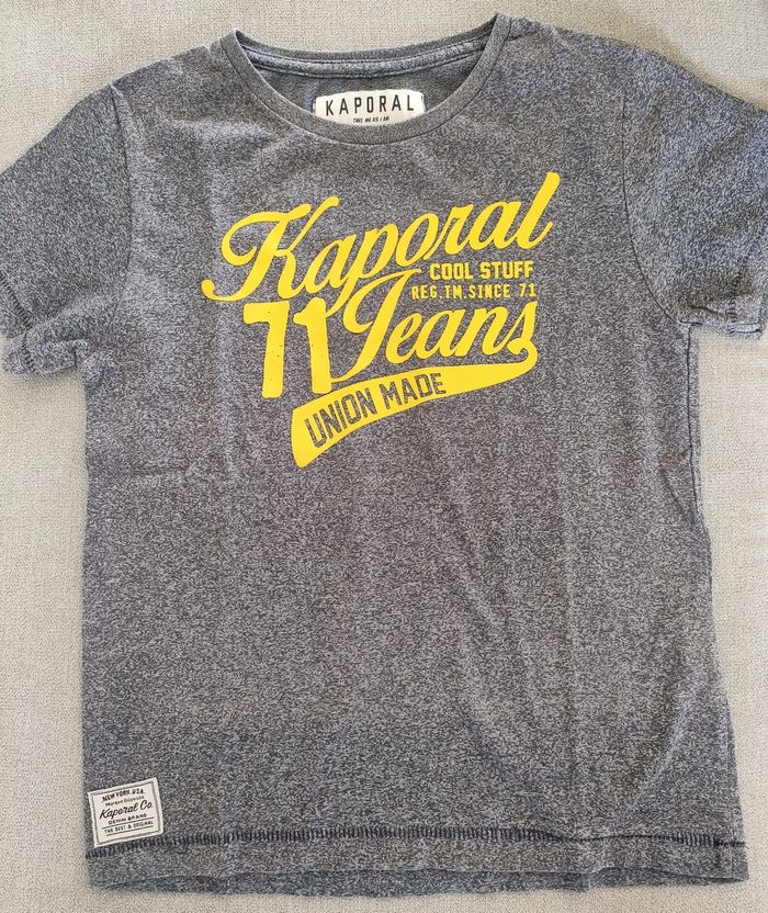 Tee shirt bleu gris Kaporal 6 ans