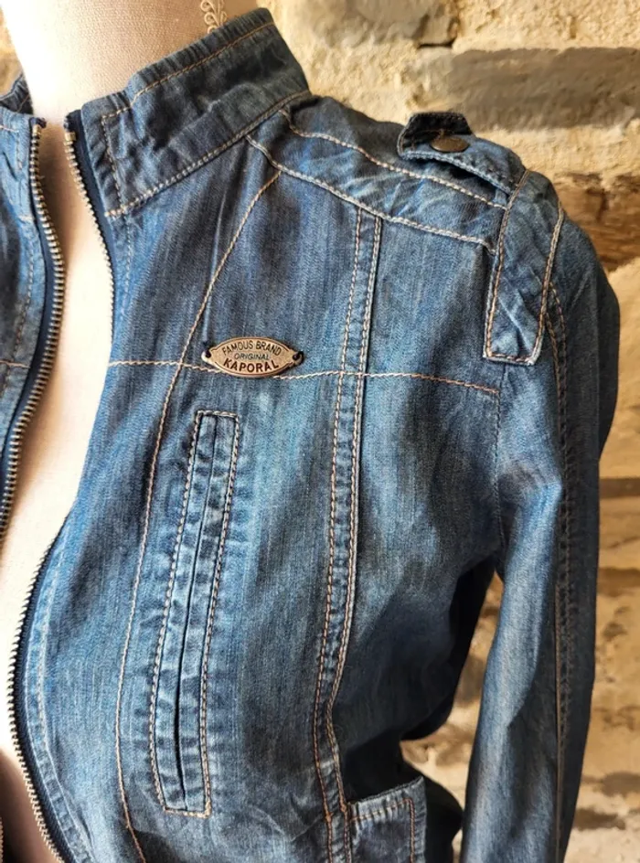 Veste en jean bleue Kaporal Taille XS - photo numéro 2