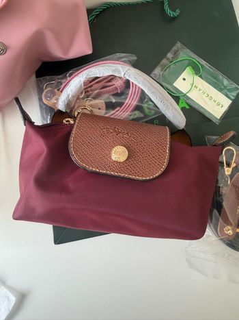 Sac minin bandoulières Longchamp xs bordeaux 