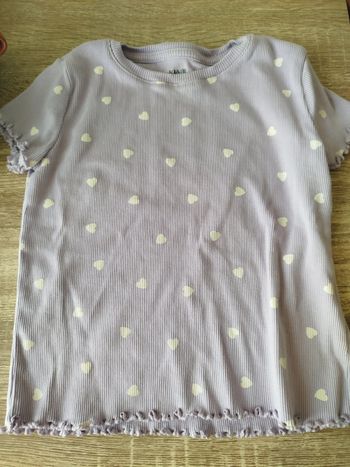 Tee shirt fille taille 8 ans côtelé Kiabi