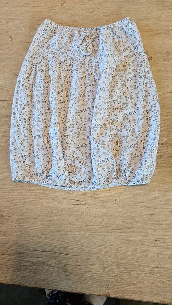 Bustier blanc fleuri couleur gris, Made in Italy, taille 28 (s/m), nickel