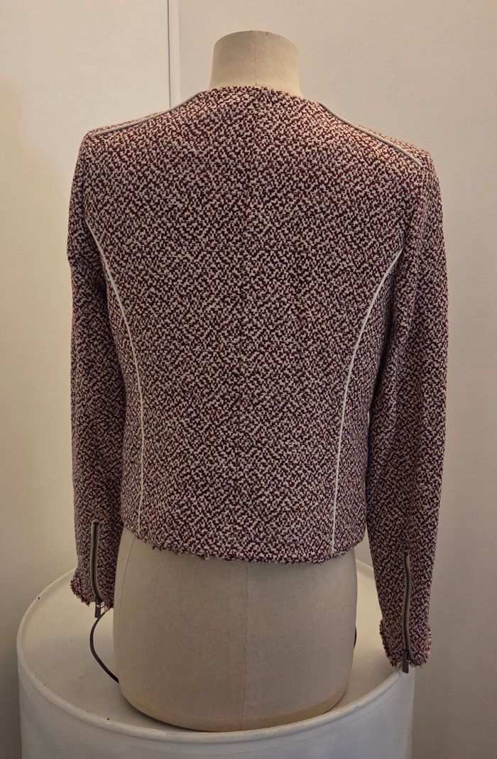 Veste IKKS femme 38 – style tweed chic & rock – zip argenté – comme neuve - photo numéro 7