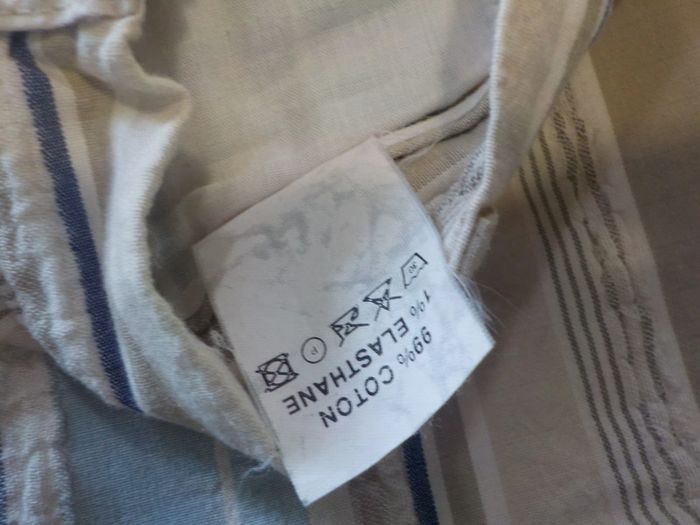 Pantalon femme T48 coton rayé - photo numéro 5