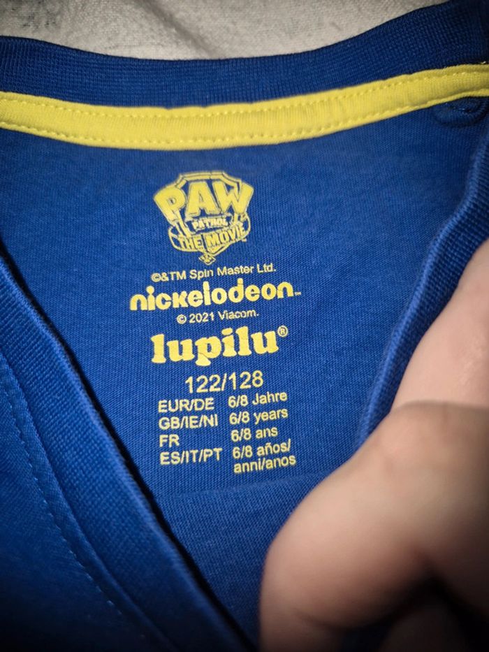 T shirt paw patrol 122/128cm=7/8ans - photo numéro 3