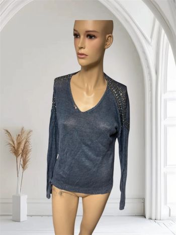 Pull Gérard Darel Femme - Col V - Maille Bleue - Taille M