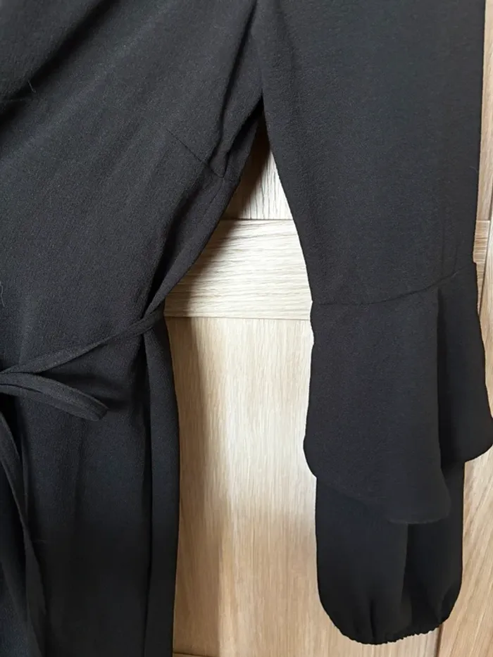 Robe portefeuille de grossesse noire perles Premaman t.xl - photo numéro 3