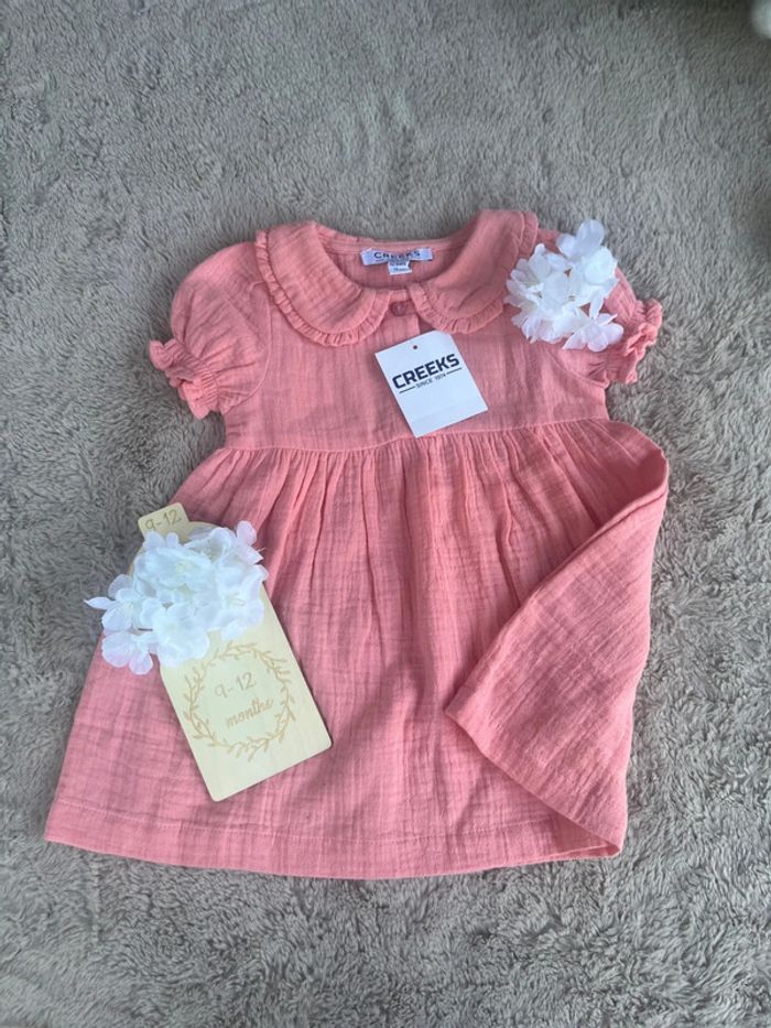 Robe col gaze de coton