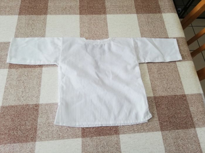Chemise 2/3 ans  blanche manches longues - photo numéro 2