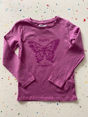 T-shirt manches longues rose