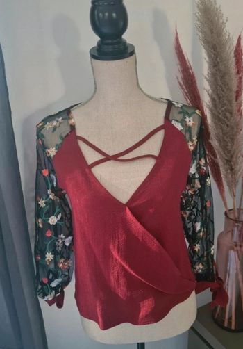 Superbe blouse manches transparentes