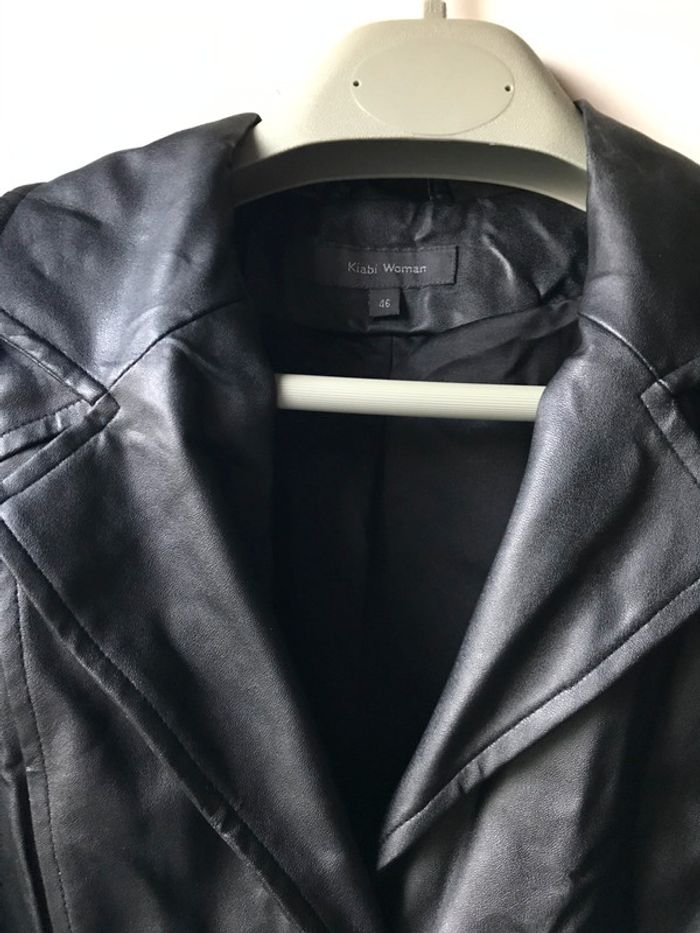 manteau long en cuir Kiabi - photo numéro 2