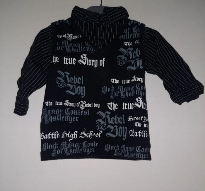 Tee shirt chemise kimbaloo taille 12 mois