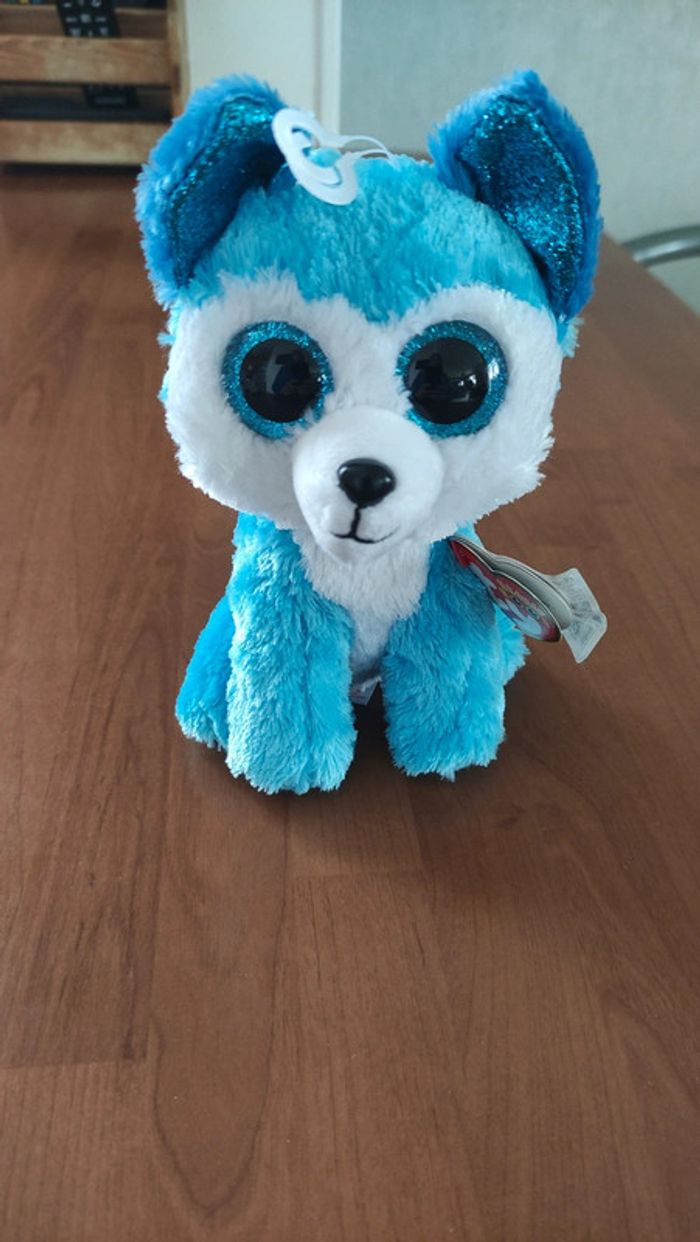 Peluche chien husky Ty neuve